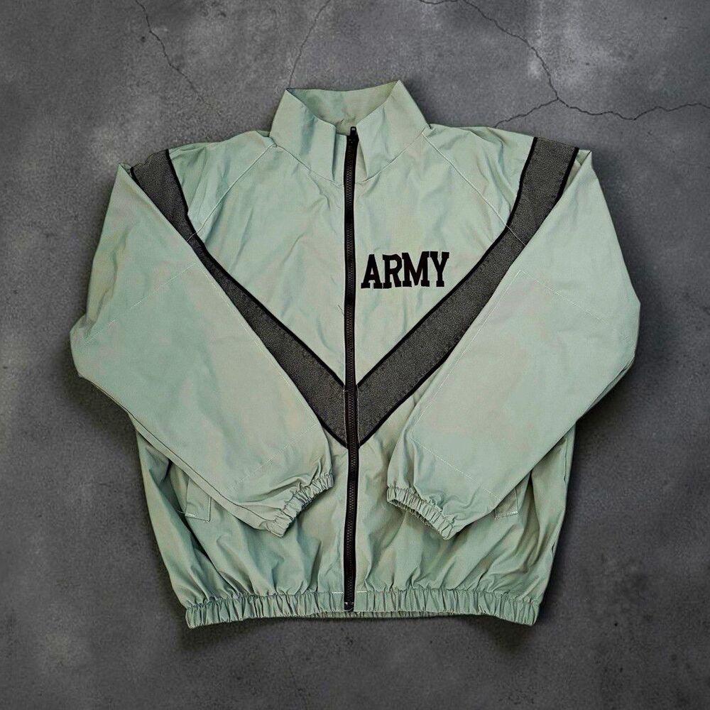 US Army IPFU Jacket Small Long Reflective PT Windbreaker UNICOR Military Gray